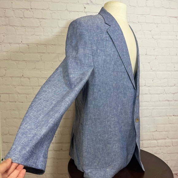 ALLEN FLUSSER blue sportcoat jacket XXL *based on measurement - Picture 10 of 10